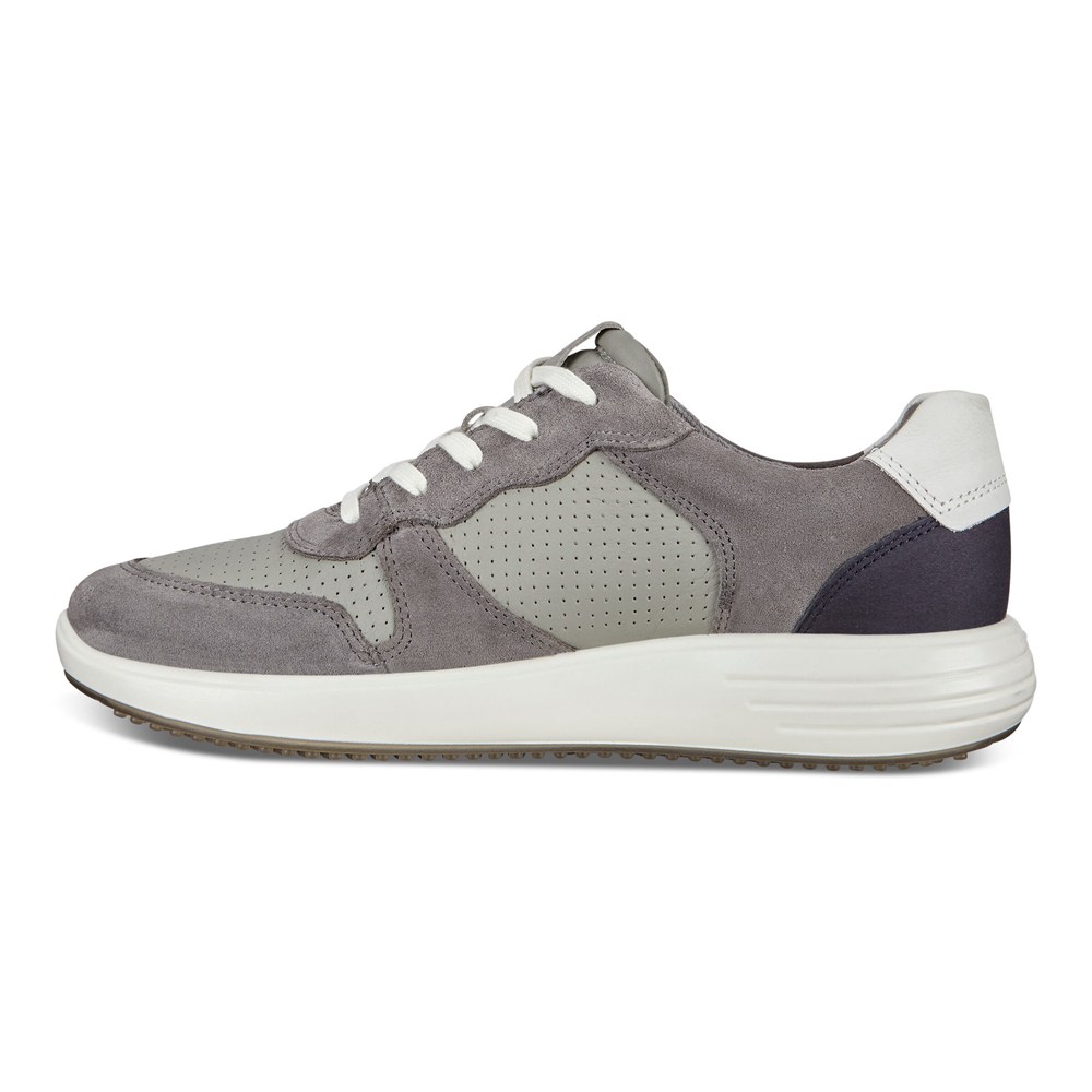 Mens Sneakers - ECCO Soft 7 Runner Perforateds - Dark Grey - 4360CIGAY